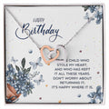 Birthday Gift For Her -Stolen My Heart Necklace Interlocking Hearts Necklace