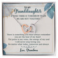 To My Granddaughter Interlocking Hearts Necklace Message Card