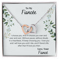 To My Fiancée - I'Ll Always Love You Necklace Interlocking Hearts Necklace