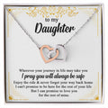 Interlocking Necklace - Gifts For Daughter Interlocking Hearts Necklace