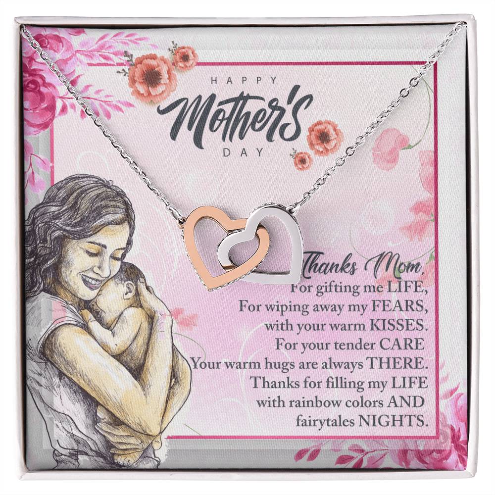 To My Great Mom - Happy Mother'S Day - Tmm12 Interlocking Hearts Necklace