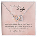 To My Beautiful Wife When I Tell You I Love You Interlocking Hearts Necklace