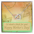 Funny Mother’S Day Gift - Two Hearts Necklace Interlocking Hearts Necklace