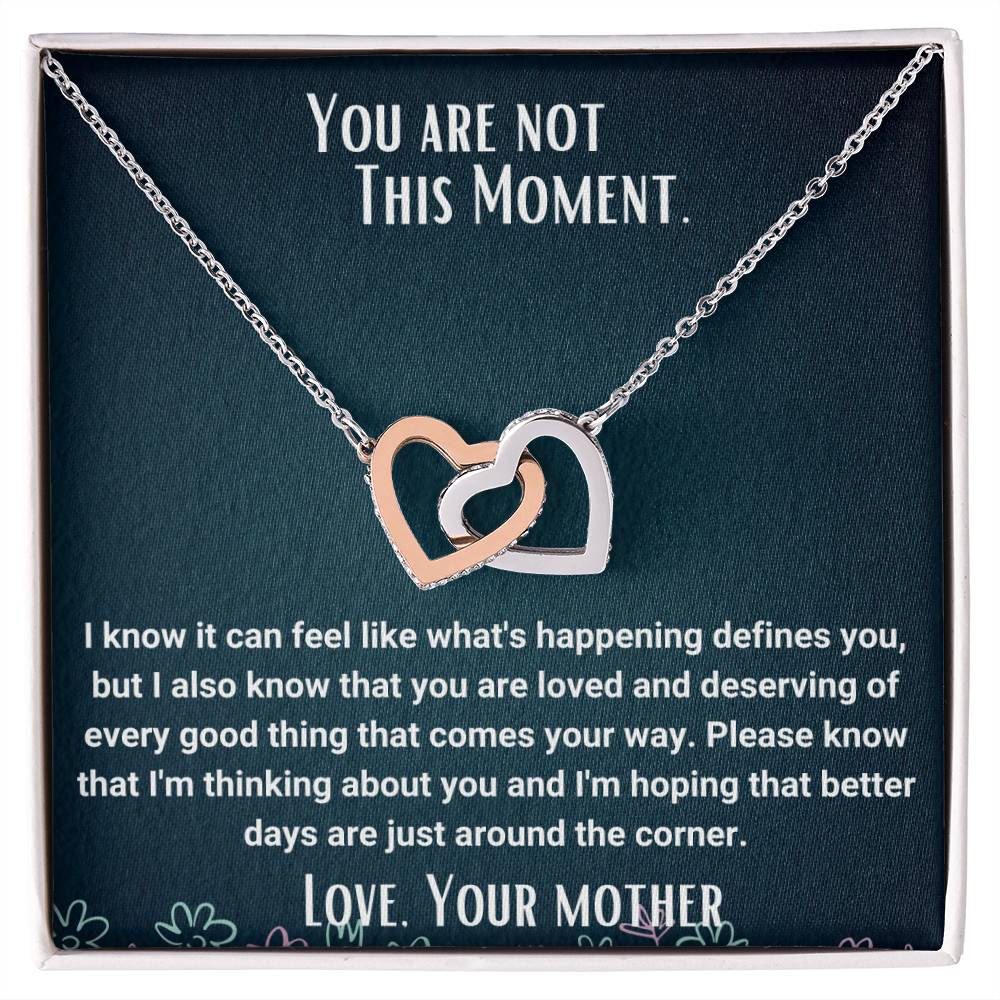 Interlocked Jewelry Mother Sympathy Gift To Daughter Interlocking Hearts Necklace