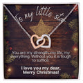 To My Little Star ⭐ - Perfect Christmas Gift 🎅🤶 Interlocking Hearts Necklace