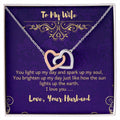 Sparkling Two Hearts Interlocked Necklace Interlocking Hearts Necklace