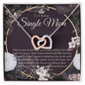 Single Mom Gift Mothers Day Gift Present For Single Mother Super Mom Necklace Gift For Single Mother Jewelry For Mom Interlocking Hearts Necklace
