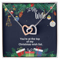 You'Re At The Top Of My Christmas Wish List Two Hearts Interlocked Together As A Symbol Of Never-Ending Love Necklace. Interlocking Hearts Necklace