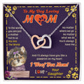 To My Wife - You Are The World - Necklace Interlocking Hearts Necklace