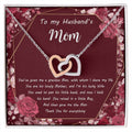 To My Husband'S Mom Interlocking Hearts Necklace