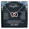 To My Daughter From Mom Interlocking Hearts Necklace Mother To Daughter Gift Birthday Gift To Daughter From Mom Daughter Necklace
