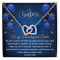Merry Christmas To My Unbiological Sister Interlocked Hearts Necklace Interlocking Hearts Necklace