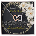 To My Darling Wife - Interlocking Hearts Interlocking Hearts Necklace