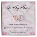 To My Mom - Forever Thankful Interlocked Necklace Interlocking Hearts Necklace
