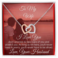 To My Lovely Wife - The Beautiful Interlocking Hearts Necklace