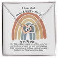 Rainbow Baby Necklace Interlocking Hearts Necklace