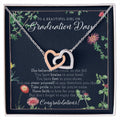 Graduation Gift Necklace For Daughter College Graduation Gift For Her High School Senior Graduation Mba Phd Master Class Of Interlocking Hearts Necklace
