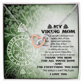 My Viking Mom Necklace - Viking Mother Gift - Mother'S Day Gift Interlocking Hearts Necklace