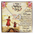 Happy Mother'S Day 2021 - Mother'S Day Gift 2021 - Necklace Gift From Mom Interlocking Hearts Necklace