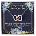 To My Wonderful Grandmother Our Hearts Will Always Be Connected Necklace For Grandmother Gift From Granddaughter Gift From Grandson Interlocking Hearts Necklace