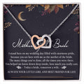 Mother Of The Bride Interlocking Hearts Necklace Message Card