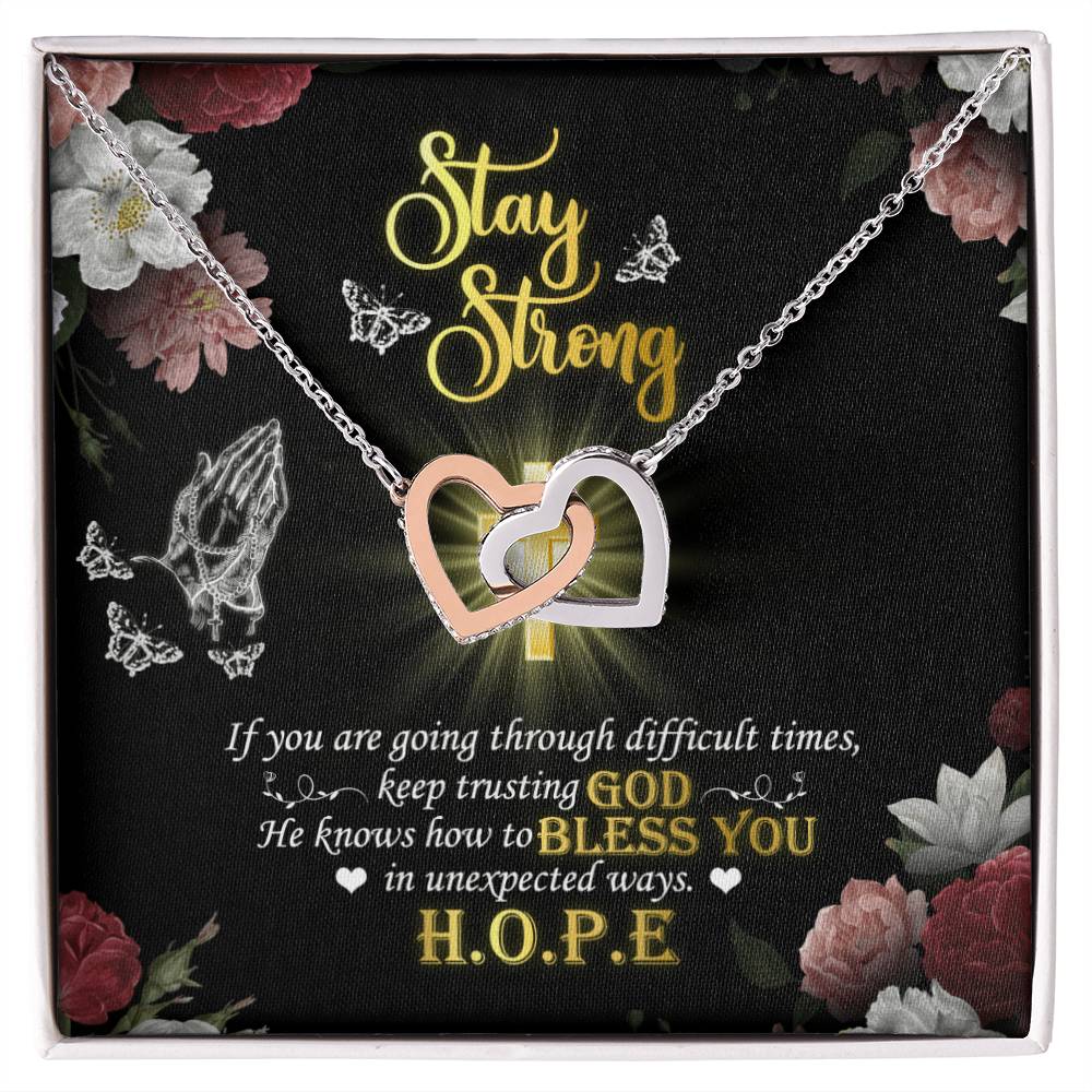 Stay Strong - Interlocking Hearts Necklace