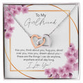 Interlocking Hearts Necklace To My Girlfriend Necklace For Girlfriend Girlfriend Jewelry Girlfriend Gift Anniversary Gift For Girlfriend