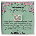 To My Amazing Daughter-In-Law Necklace - $10 Off Interlocking Hearts Necklace