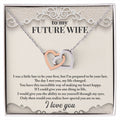 To My Future Wife Interlocking Hearts Necklace