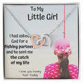 To My Little Girl Interlocking Heart Necklace With Message Card Interlocking Hearts Necklace