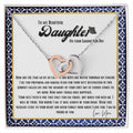 To My Daughter - Graduation Day Gift Interlocking Hearts Necklace