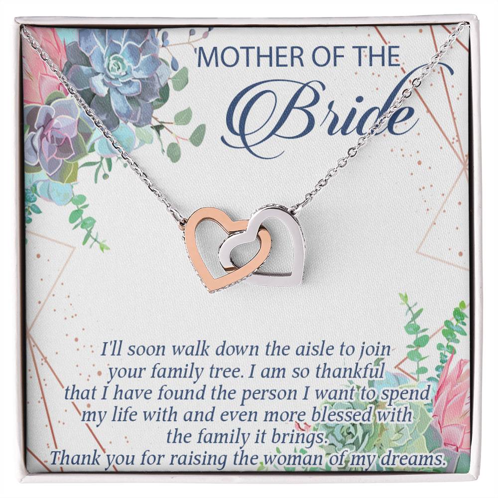 Mother Of The Bride Gift From Groom Mother Of The Bride Interlocking Heart Necklace Custom Mother Of The Bride Mother Of The Bride Gift Interlocking Hearts Necklace