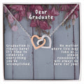 Graduation Interlocking Hearts Soft Primrose Necklace Interlocking Hearts Necklace