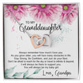 To My Granddaughter From Grandpa - You Will Always Be My Baby Girl Interlocking Hearts Necklace