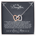 If Ever There Is A Tomorrow - Love Mom - Double Hearts Interlocking Hearts Necklace