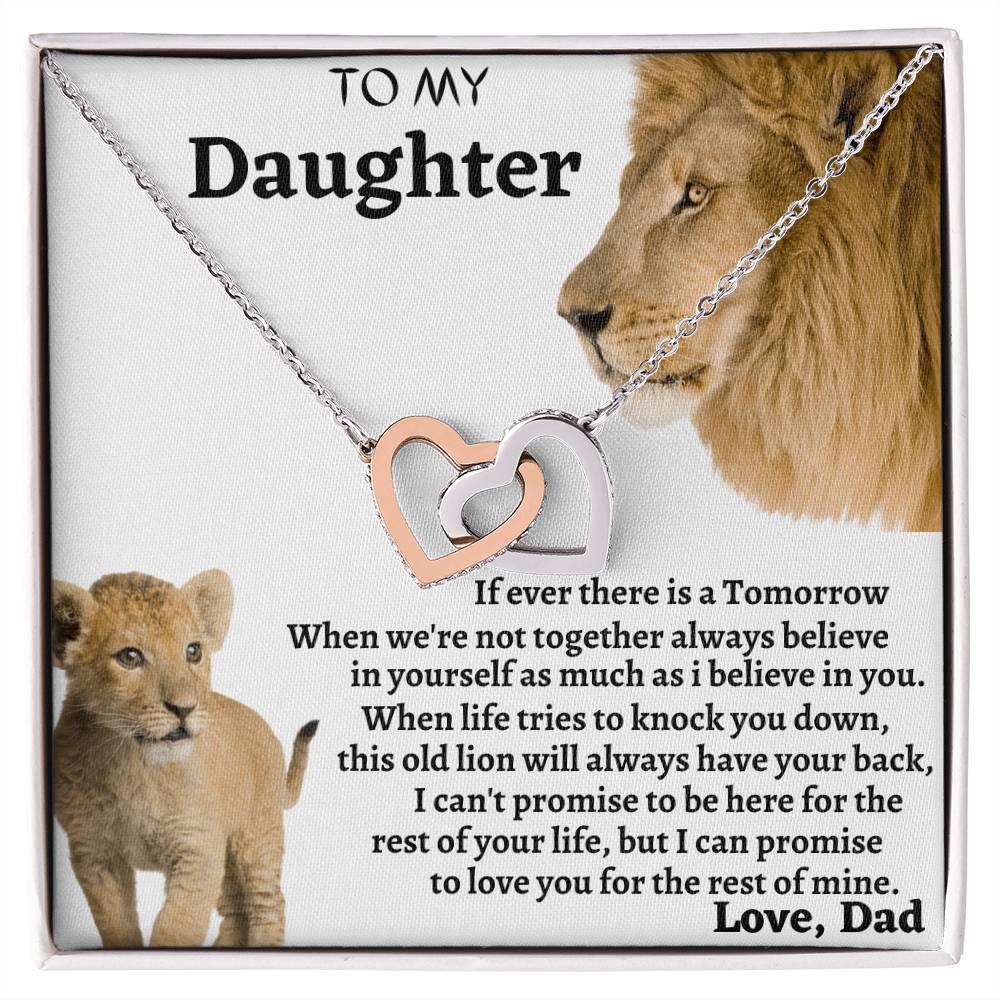 Gift For Daughter From Dad Interlocking Interlocking Hearts Necklace