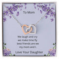 We Laugh And Cry Two Hearts Necklace Interlocking Hearts Necklace