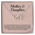 Mother Daughter It'S A Special Bond That Spans The Years Interlocking Hearts Necklace