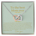 Happy Mothers Day Perfect Gift Necklace Interlocking Hearts Necklace