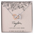 I Am Such A Happy Bride Interlocking Hearts Necklace