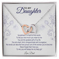To My Daughter - You Will Always Be My Baby Girl Interlocking Hearts Necklace