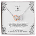 Aunt & Niece - An Unbreakable Bond Interlocking Hearts Necklace
