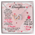 Gift For Daughter From Mom Interlocking Hearts Necklace
