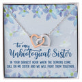 Unbiological Sister Soul Sister Big Little Sorority Sister In Law Step Sister Best Friend Gift Interlocking Hearts Necklace