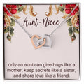 Aunt-Niece Necklace Niece-Aunt Gift Aunt And Niece Jewelry Birthday And Christmas Gift For Auntie Interlocking Hearts Necklace