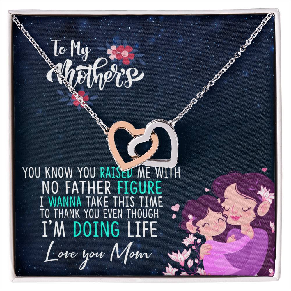 Luxury Box Interlocking Heart Necklace For Mom Interlocking Hearts Necklace