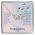 This Mama Will Stand Tall And Try Mot To Cry - Interlocking Heart Necklace Interlocking Hearts Necklace