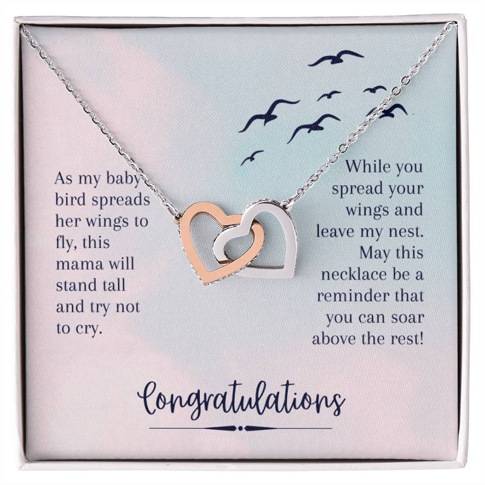 This Mama Will Stand Tall And Try Mot To Cry - Interlocking Heart Necklace Interlocking Hearts Necklace