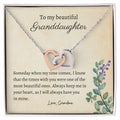 To My Granddaughter - Always In My Heart - Necklace Interlocking Hearts Necklace