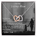 To My Mom - Hold My Hand Forever - Necklace Interlocking Hearts Necklace